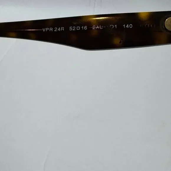 Prada Womens Tortoise Eyeglass Frame VPR 24R Brown Gold 52-16-140 Made in Italy